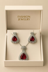 Zircon Locket Set-93 (Maroon)